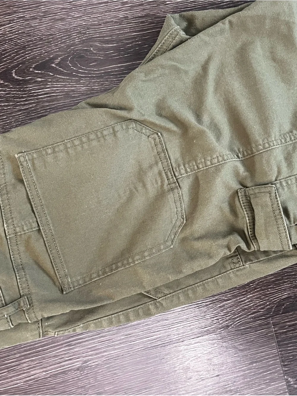 Jessica Simpson Olive Utility Cargo Bag Cropped Pants